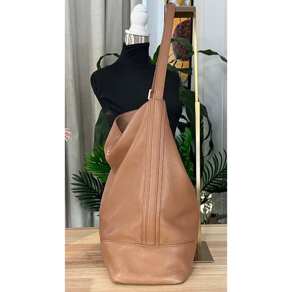 ♦️♦️ AUTHENTIC TORY BURCH VINTAGE CAMEL BROWN HOBO/SLOUCHY BAG ♦️♦️ - Picture 2 of 8